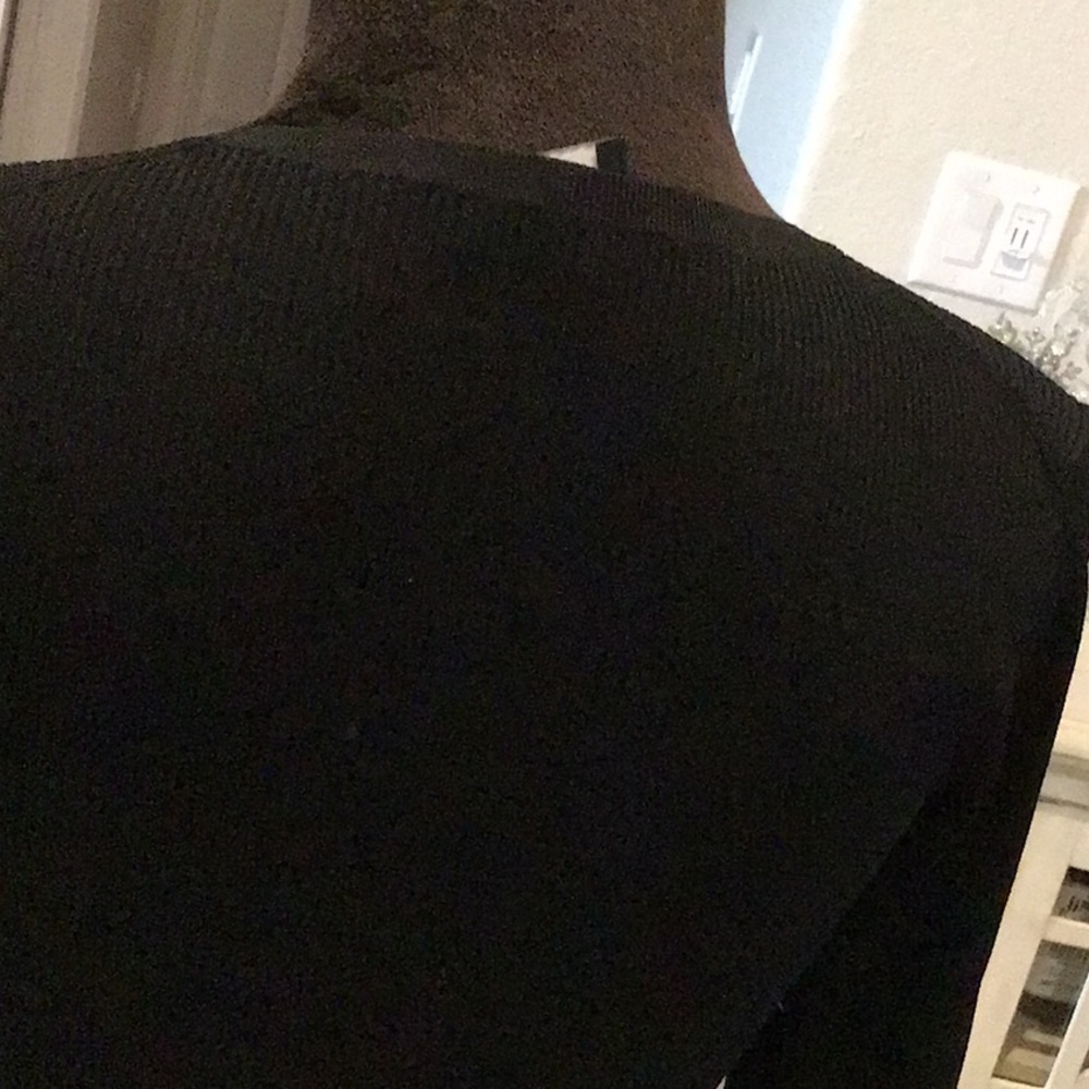 Theory Wooster Crepe Knit Basic Crew, Black, Size… - image 7